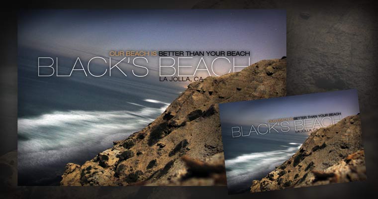 Blacks Beach - La Jolla, CA [Poster/Postcard / 2010] 