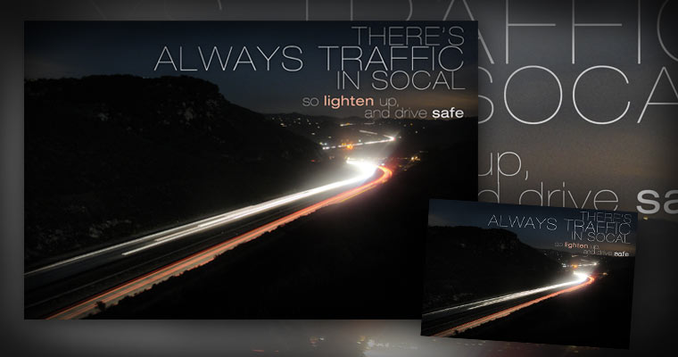 Lighten Up: Highway 15 Overpass - SoCal [Poster / 2010] 
