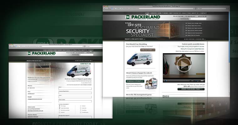 Packerland Records Management [Website Design & Development / 2011]