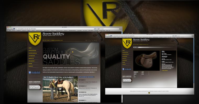Revere Saddlery [Website Design & Development / 2010]